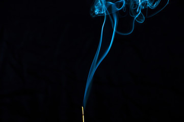 Smoke on a black background. Abstraction.