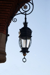 Fototapeta na wymiar ornamental street lamps as decoration and lighting in Krakow