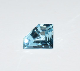 Aquamarine facet cut gemstone