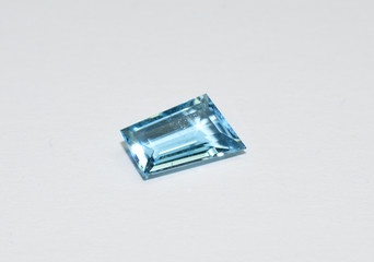 Aquamarine facet cut gemstone