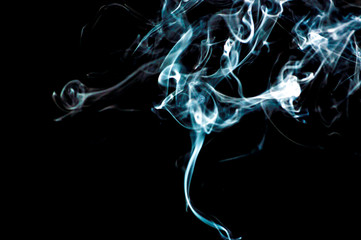 Smoke on a black background. Abstraction.