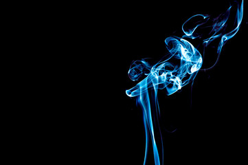 Smoke on a black background. Abstraction.