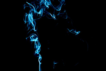 Smoke on a black background. Abstraction.