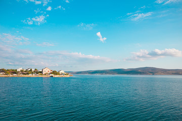 Town by the sea.