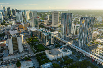 Virgin Trains USA Brightline Station Downtown Miami Florida USA.