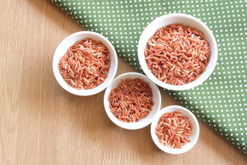 red rice with organic concept