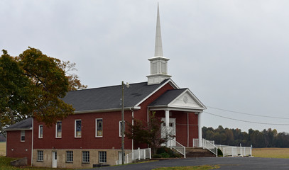 Christian landscape photo of a church in the country