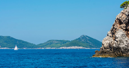 Fototapeta na wymiar Croatia sailing boat trip.