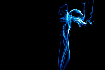 Smoke on a black background. Abstraction.