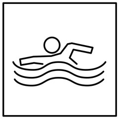 Swimming icon vector illustration isolated