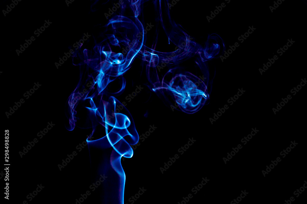 Wall mural smoke on a black background. abstraction.