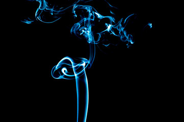 Smoke on a black background. Abstraction.