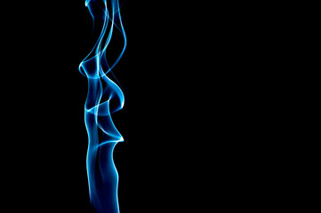 Smoke on a black background. Abstraction.