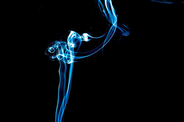 Smoke on a black background. Abstraction.