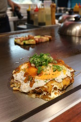 Japanese food, tokyo japan, ginza tour, Okonomiyaki