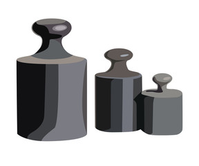 calibration weight realistic vector illustration isolated