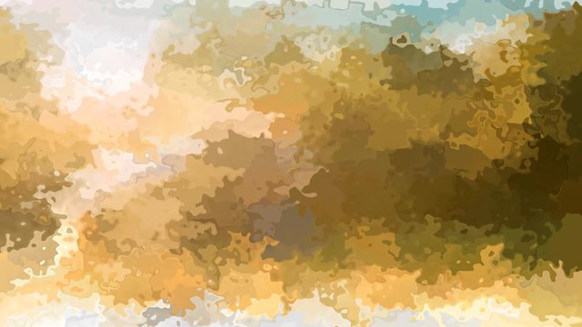 abstract animated twinkling stained background seamless loop video - watercolor splotch effect - color beige ochre tan brown tawny sand 