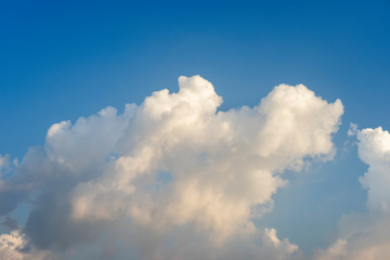 Blue sky with clouds background photo