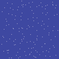 Winter blue sky with falling snow or stars. Snowflake background for Merry Christmas and Happy New Year. Vector illustration