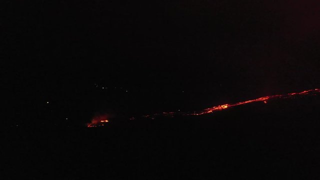 Le piton de la Fournaise - &eacute;ruption 25 octobre 2019
