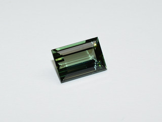 Green Tourmaline facet cut gemstone