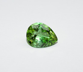 Tourmaline facet cut gemstone