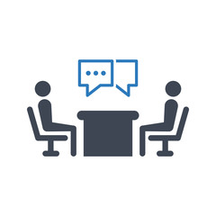 Business discussion icon