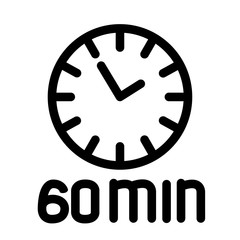 timer 60 minutes vector illustration isolated