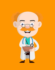 Medical Professional Doctor - Preparing Report in Happy Mood