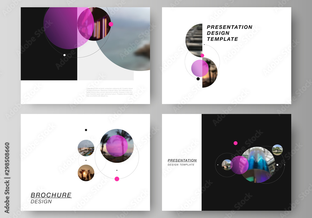 Poster the minimalistic vector layout of the presentation slides design business templates. simple design f