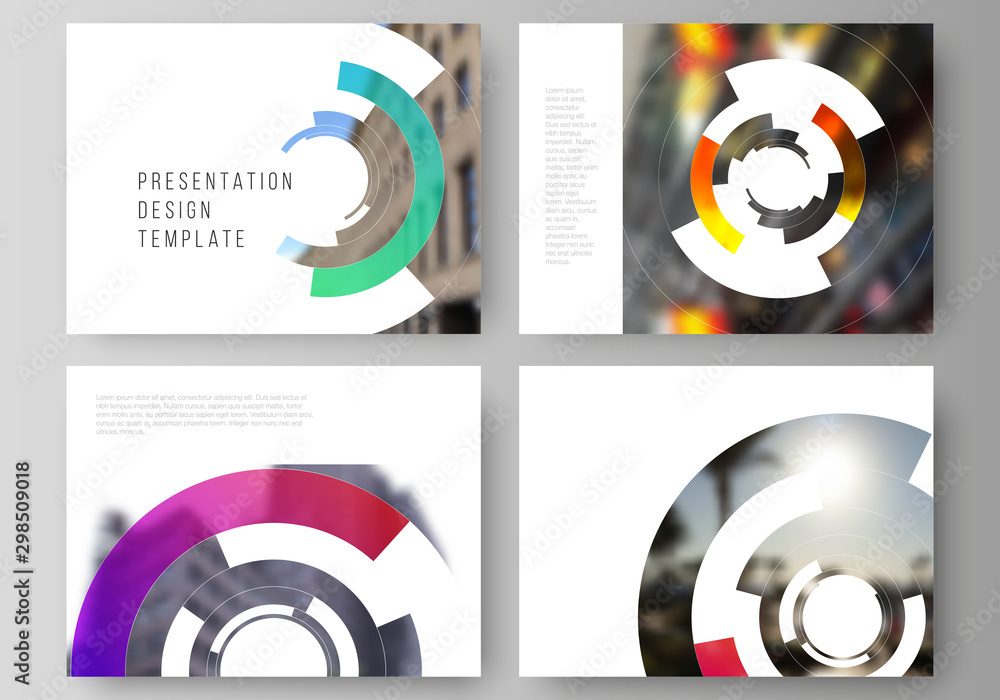 Poster the minimalistic abstract vector layout of the presentation slides design business templates. futuri