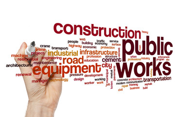 Public works word cloud