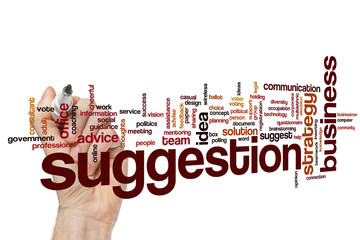 Suggestion word cloud