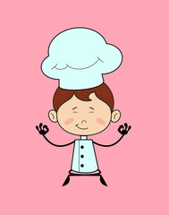 Kitchen Character Chef - Doing Meditation