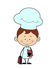 Kitchen Character Chef - Standing with File and Briefcase