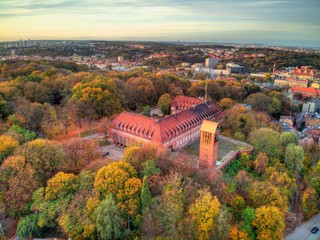 autumnal Gdansk bischop berg from above