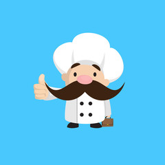 Funny Short Chef - Showing a Thumb Up