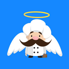 Funny Short Chef - in Angel Costume