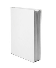 Mock up of hardcover book on white background