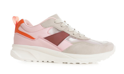 New stylish modern sneaker on white background