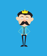 Funny Policeman Cop - Wearing a Crown