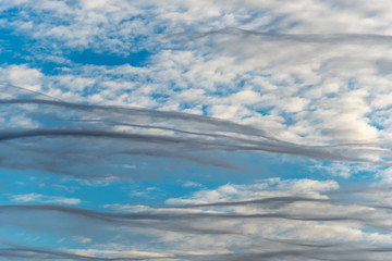 Incredible sky pattern during a weather change as an abstract background.