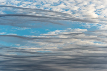 Incredible sky pattern during a weather change as an abstract background.