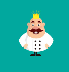 Fat Funny Chef - Wearing a Crown