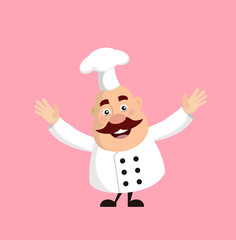 Fat Funny Chef - In Cheerful Pose