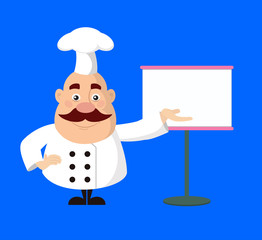Fat Funny Chef - Showing on White Board