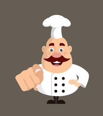 Fat Funny Chef - Laughing and Pointing