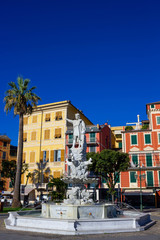 Fototapeta na wymiar monument to Christopher Columbus in Santa Margherita Ligure, Italy