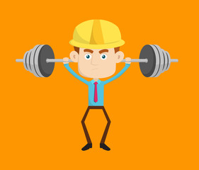 Engineer Builder Architect - Doing Weight Lifting