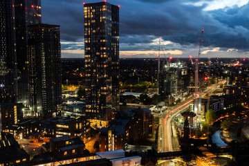 Night shot of Manchester 